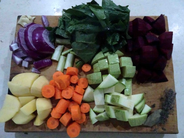 tailler les légumes en gros dés