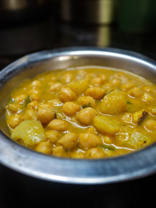 assiette curry de pois chiche chana masala